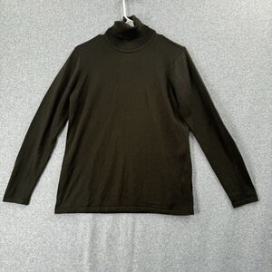 Lauren Ralph Lauren Sweater Womens Medium Turtleneck Merino Wool Blend Brown